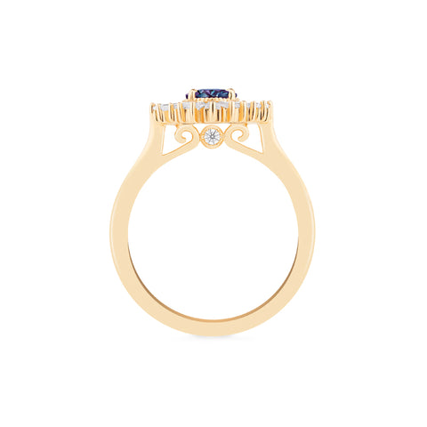 [Athena] Vintage Deco Oval Cut Goddess Ring in Lab Alexandrite Women's Ring michelliafinejewelry   