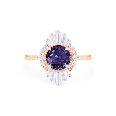 [Georgiana] Vintage Deco Duchess Ring in Lab Alexandrite Women's Ring michelliafinejewelry   