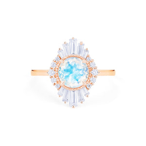 [Georgiana] Vintage Deco Duchess Ring in Moonstone Women's Ring michelliafinejewelry   