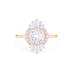 [Georgiana] Vintage Deco Duchess Ring in Moissanite / Diamond Women's Ring michelliafinejewelry   