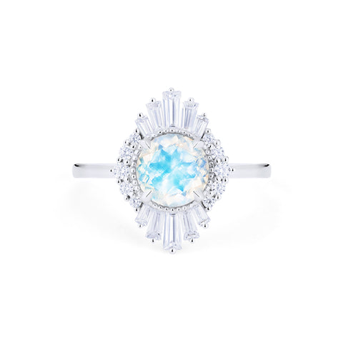 [Georgiana] Vintage Deco Duchess Ring in Moonstone Women's Ring michelliafinejewelry   