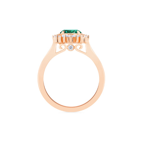 [Georgiana] Vintage Deco Duchess Ring in Lab Emerald Women's Ring michelliafinejewelry   
