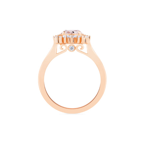 [Georgiana] Vintage Deco Duchess Ring in Morganite Women's Ring michelliafinejewelry   