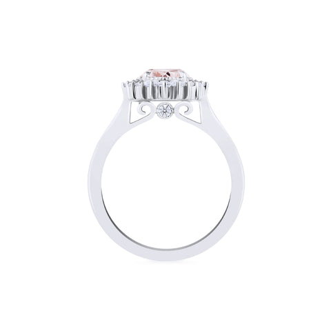 [Georgiana] Vintage Deco Duchess Ring in Morganite Women's Ring michelliafinejewelry   