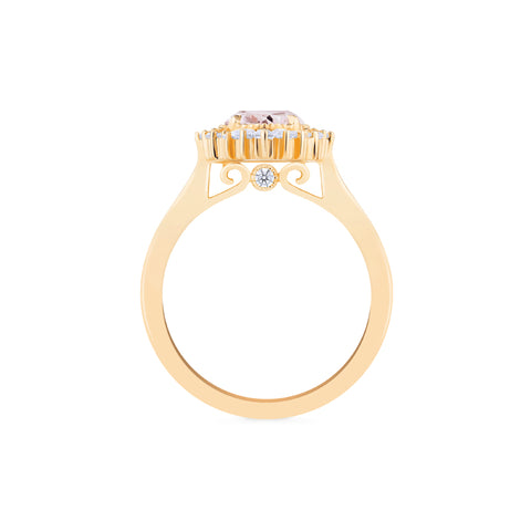 [Georgiana] Vintage Deco Duchess Ring in Morganite Women's Ring michelliafinejewelry   