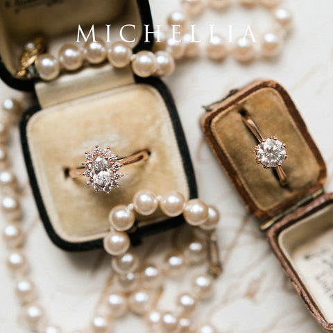 [Julianne] Vintage Bloom Oval Cut Ring in Morganite Women's Ring michelliafinejewelry   