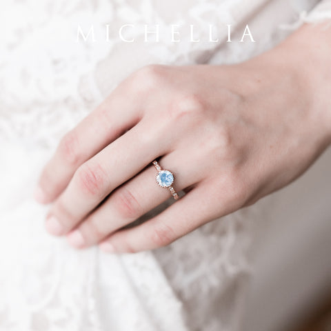 [Evelyn] Vintage Classic Crown Engagement Ring in Moonstone Women's Ring michelliafinejewelry