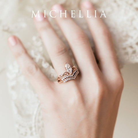 [Gracie] 11-Diamond Curved Band Wedding Band michelliafinejewelry   