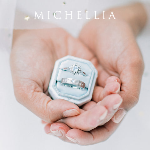 [Lucian] Men's Moon Phase Band in White Diamond Men's Band Michellia Fine Jewelry   