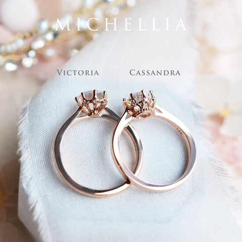 [Victoria] Classic Crown Solitaire Ring in Aquamarine Women's Ring michelliafinejewelry   