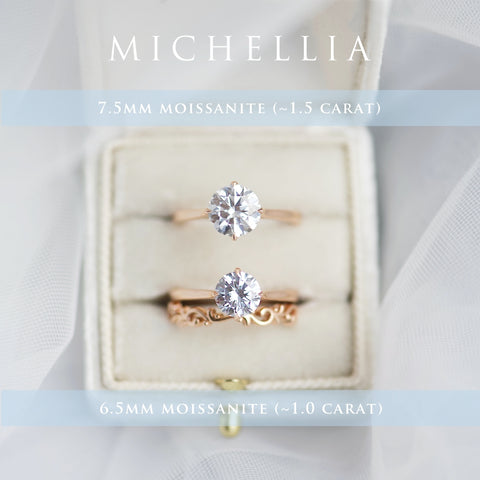 [Marguerite] Victorian Lace Solitaire Engagement Ring in Diamond / Moissanite Women's Ring michelliafinejewelry   